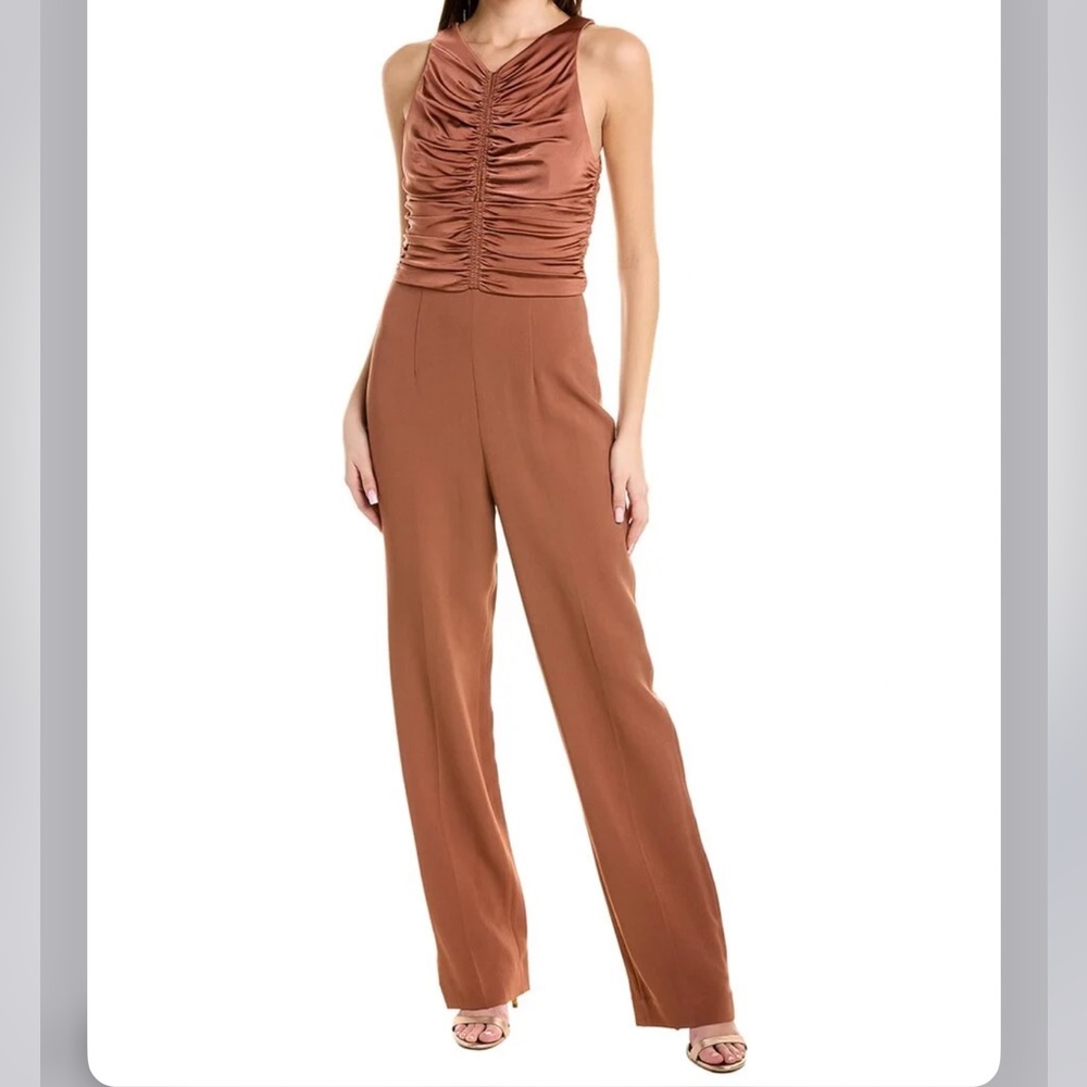 Et Ochs Xavier Ruched Straight Leg Jumpsuit